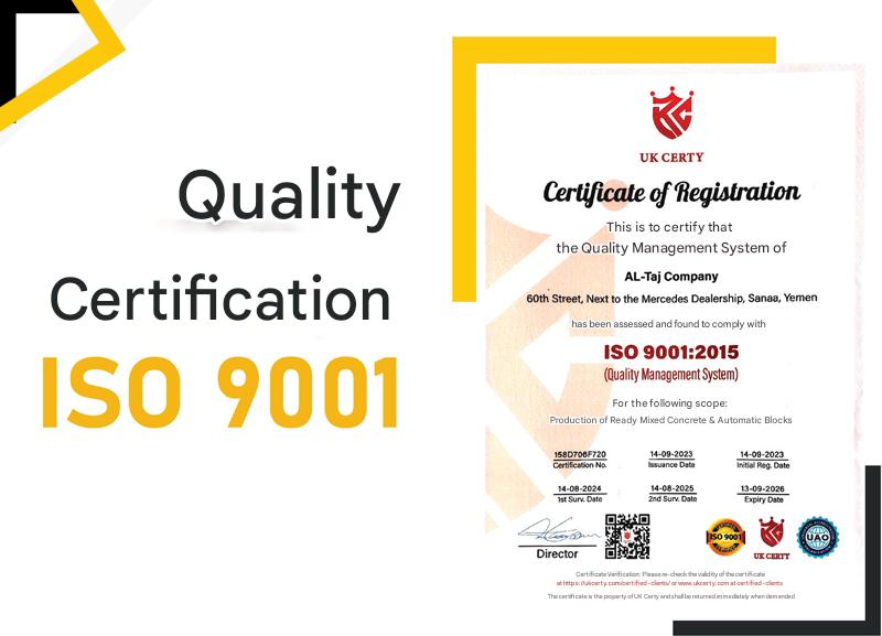 ISO 9001 Quality Certificate